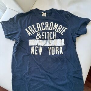 Men Tee Shirt M short sleeves Abercrombie vintage blue